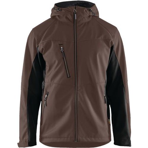 Veste De Travail Softshell à Capuche Marron Noir Xxl