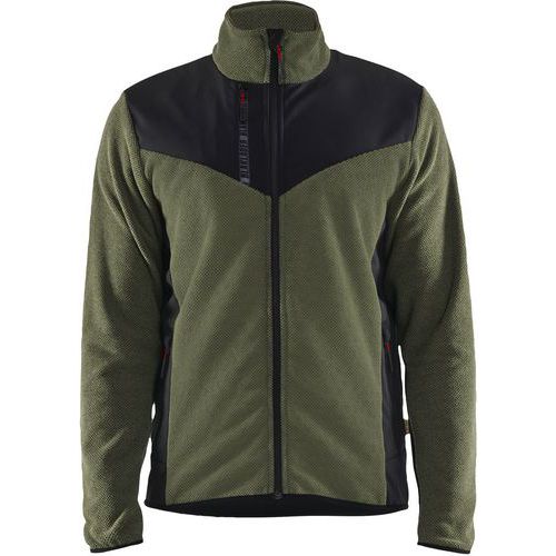 Veste Tricotée Vert Foncé Noir - S