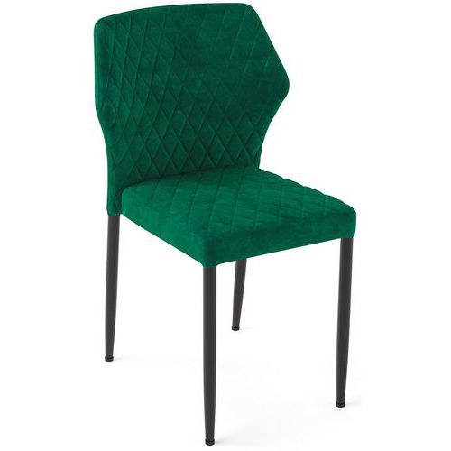 Chaise Empilable Louis Vert Velours