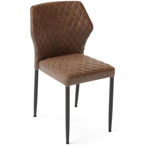 Chaise Empilable Louis Cognac Simili Cuir