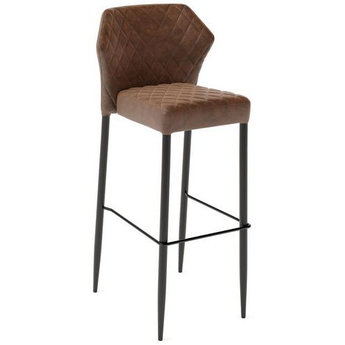 Tabouret Empilable Louis Cognac Simili Cuir