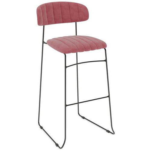 Tabouret Empilable Mundo Rose Velours