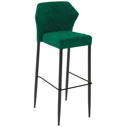 Tabouret Empilable Louis Vert Velours