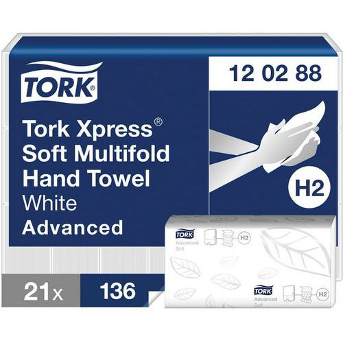 Essuie-mains H2 Tork Advanced 120288 - Blanc