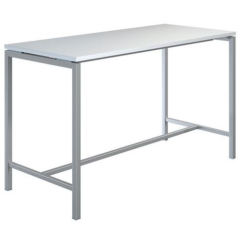 Table Haute Creo Structure Aluminium Plateau Blanc L 180