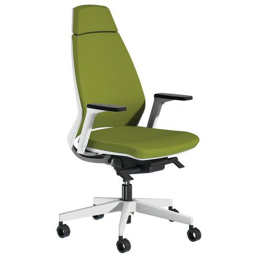 Siège De Bureau Haut Oxygen Accoudoir 3d Tapissé Vert