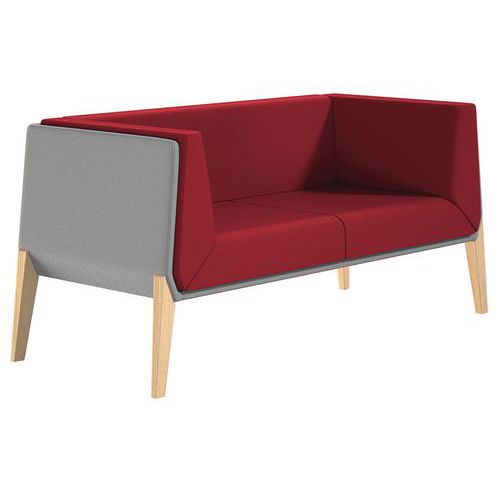 Fauteuil Accord 2 Places - Rouge Gris - Quadrifoglio