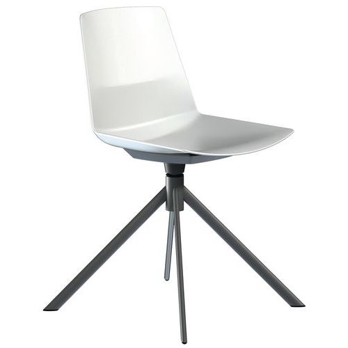 Chaise Clue Pied Pivotant Métal Gris Sans Coussin