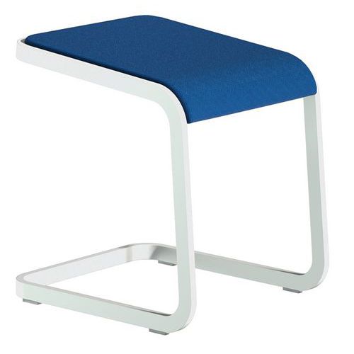 Tabouret Bas C-stool - Blanc Et Bleu - Quadrifoglio