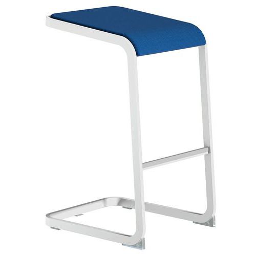 Tabouret Haut C-stool - Blanc Et Bleu - Quadrifoglio