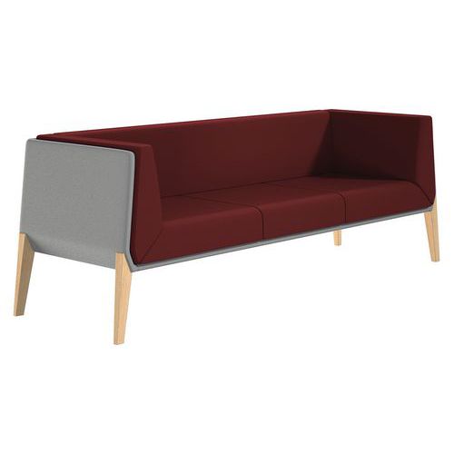 Fauteuil Accord 3 Places - Bordeau Gris - Quadrifoglio