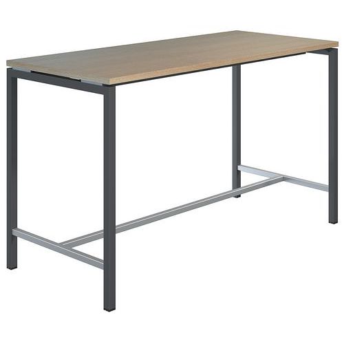 Table Haute Creo Structure Gris Plateau Chêne L 180