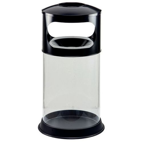 Cendrier poubelle antifeu transparent 110 L Cendrier poubelle antifeu transparent 110 L