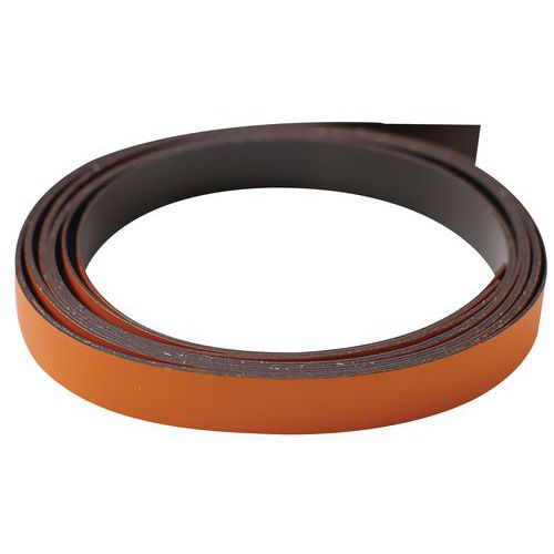 Smit Visual - Bande magnétique pour planning - Orange 10 mm x 100 cm - Lean Management, Éco-responsable