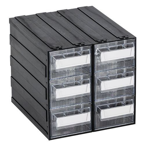 Bloc Tiroir Serie T Corps Noir Tiro Ir Transparent