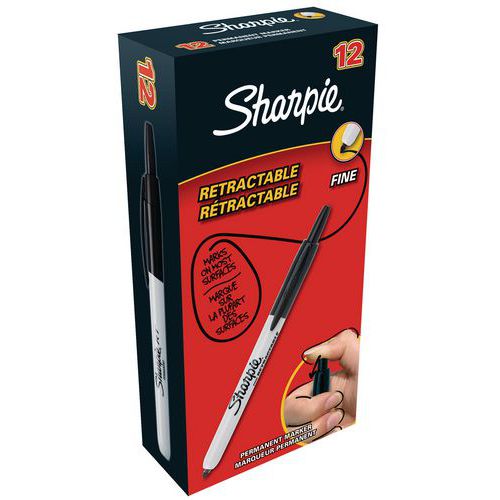 Sharpie Retractable Marqueur Pointe Conique 1 Mm - Noir