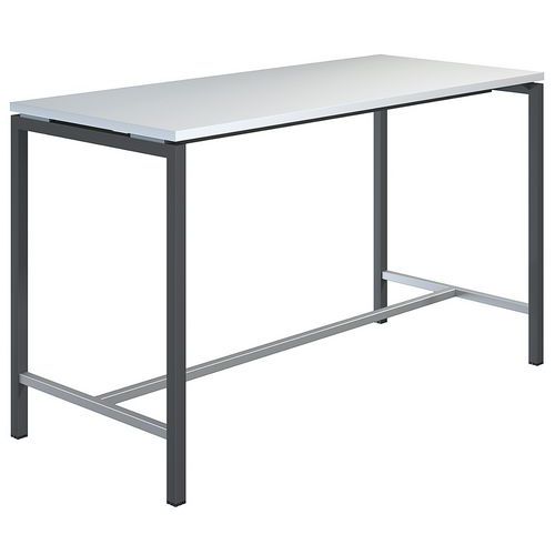 Table Haute Creo Structure Gris Plateau Blanc L 180