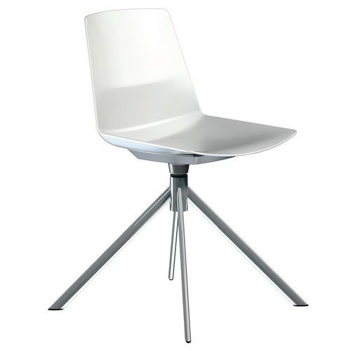 Chaise Clue Pied Pivotant Métal Chromé Sans Coussin