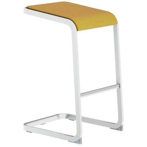 Tabouret Haut C-stool - Blanc Et Jaune - Quadrifoglio