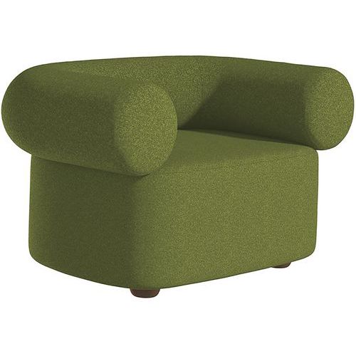 Canapé Abbey 1 Place Tissu Vert Pieds Anthracite