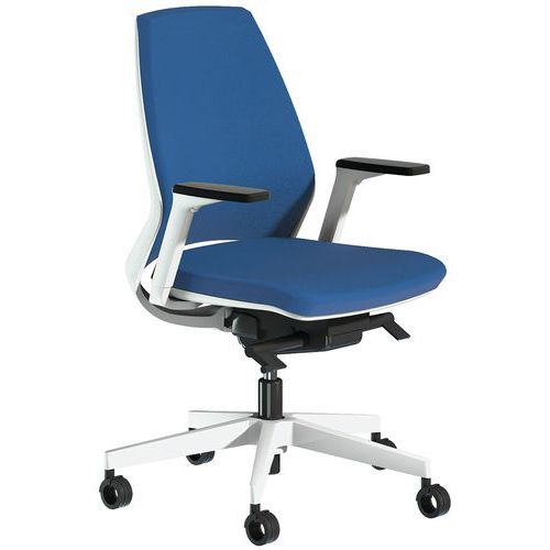 Siège De Bureau Oxygen Accoudoir 3d Tapissé Bleu