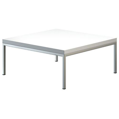 Table Basse Finition Blanc Piétement Alu