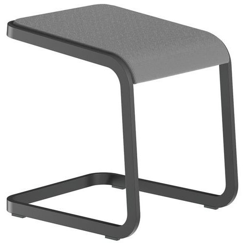 Tabouret Bas C-stool - Anthracite Et Gris - Quadrifoglio