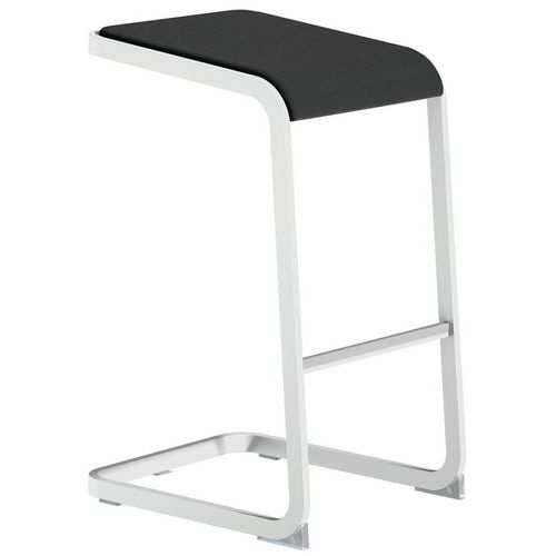 Tabouret Haut C-stool - Blanc Et Noir - Quadrifoglio