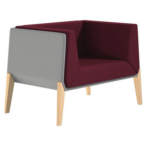 Fauteuil Accord 1 Place - Bordeau Gris - Quadrifoglio