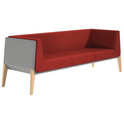 Fauteuil Accord 3 Places - Rouge Gris - Quadrifoglio