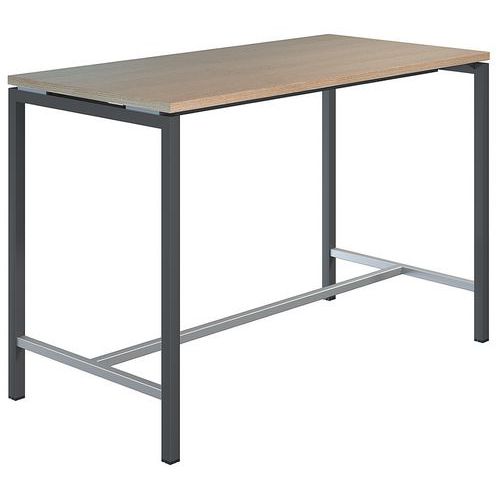 Table Haute Creo Structure Gris Plateau Chêne L 160
