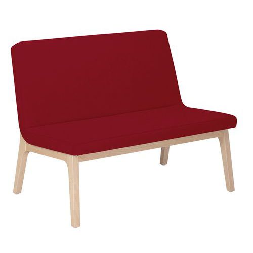 Banquette Zélos 2 Places Sans Surpiqûre Hêtre Géranium