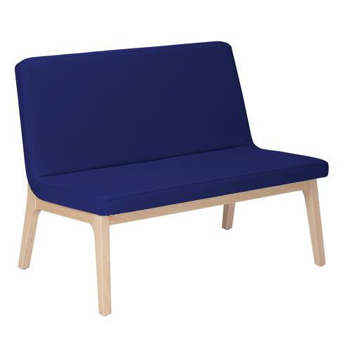 Banquette Zélos 2 Places Sans Surpiqûre Hêtre Abysse