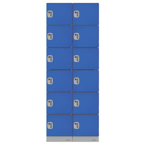 Vestiaire En Plastique 12 Cases/ 2 Colonnes - Bleu