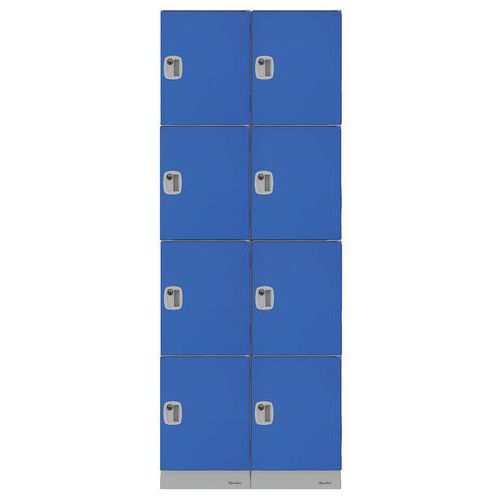 Vestiaire En Plastique 8 Cases/ 2 Colonnes - Bleu