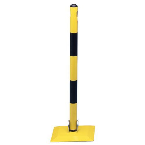 Potelet Sur Coupelle Carrée Rabattable Jaune/noir