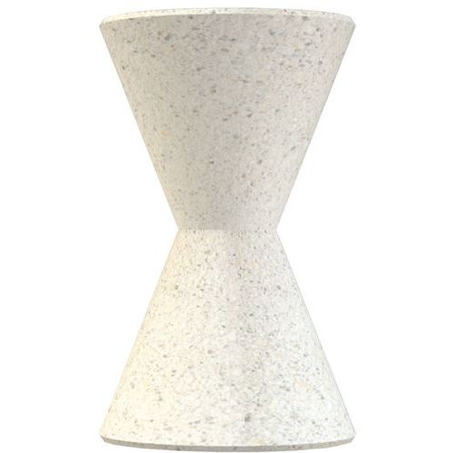 Cendrier Cône Béton 3 L Blanc Sablé