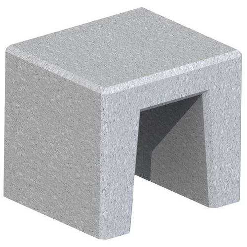 Banquette Story Béton Gris Sablé L 50 Cm Monobloc Autostable. Epaisseur 100 Mm. Pour La Réception De