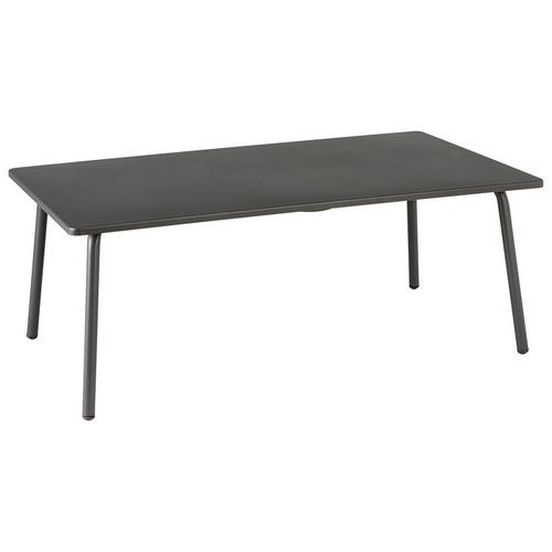 Lafuma Mobilier - Table Basse Rectangulaire Métal Titane Anthracite - 102x41cm - Design & Durable