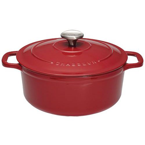 Cocotte en fonte ronde 28 cm Rouge-Sublime-Chasseur Cocotte en fonte ronde 28 cm Rouge-Sublime-Chasseur