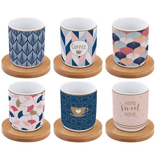 Coffret 6 Tasses Ã€ Café Home Sweet - Coffee Mania-easy Life