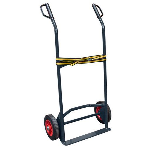Fimm - Diable universel pour fûts 250kg - Roues caoutchouc 200mm - Acier époxy - Gris
