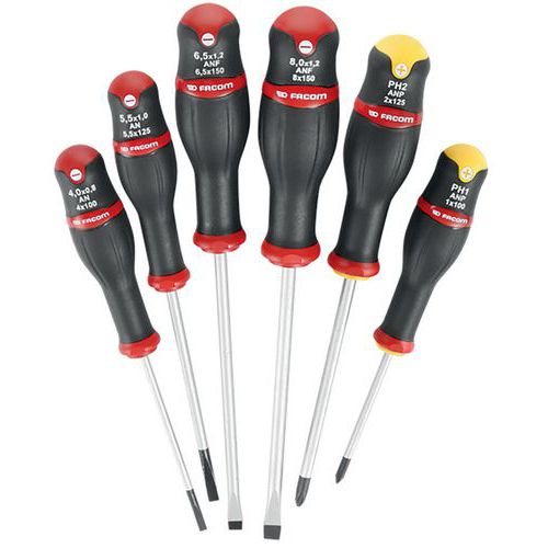 Jeu 6 tournevis Protwist® - Facom Jeu 6 tournevis Protwist® - Facom