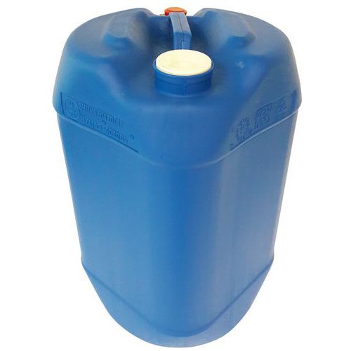 Fût PEHD 30L Bleu Carré avec 2 Bondes Homologuées - Recyclable - Idéal Stockage