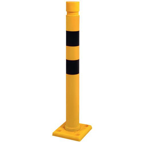 Poteau Jaune/ Noir Manutan Expert- Ø 80 Mm - H 750 Mm