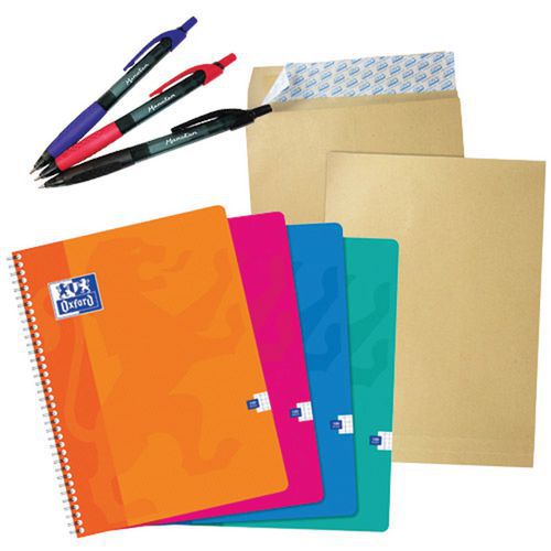 EXACOMPTA Piqûre 21x19cm recettes-dépenses 80 pages - Couleurs assorties