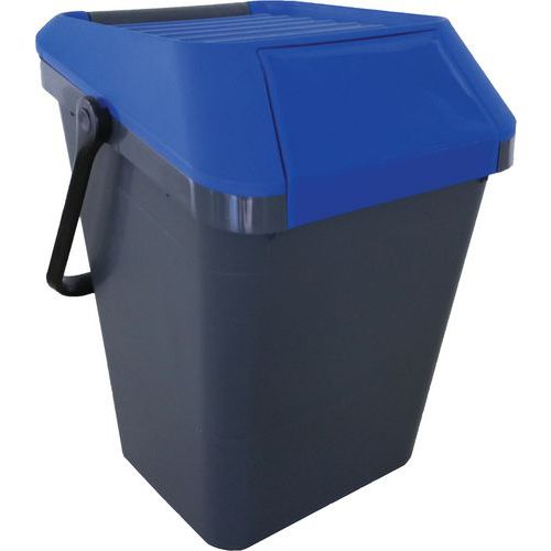 Poubelle Easymax 45 L Noir/bleu