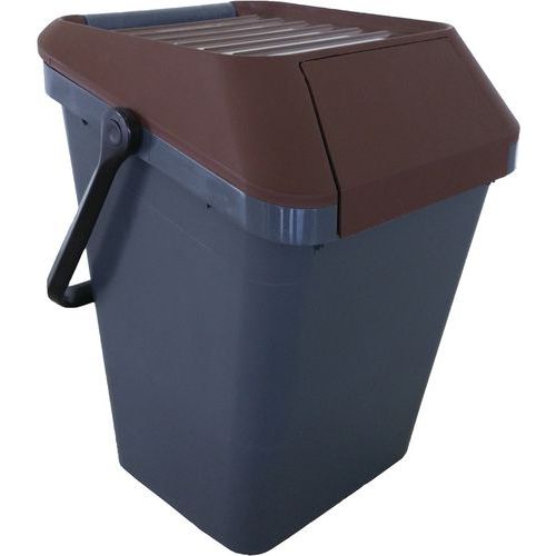 Poubelle Easymax 45 L Noir/marron
