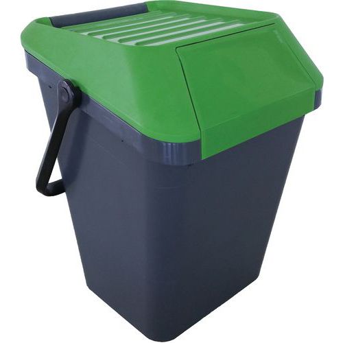 Poubelle Easymax 45 L Noir/vert