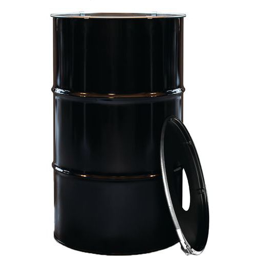 Poubelle The Binbin 120 L Avec Couvercle Ouverte Noir